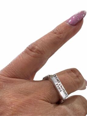 YSL Saint Laurent Paris chain-link ring size 6.5
